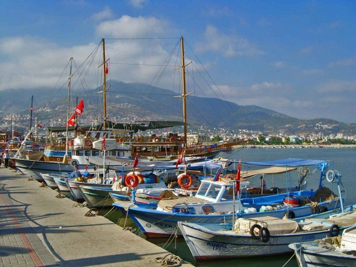 local fishing boats at Alanya harbour