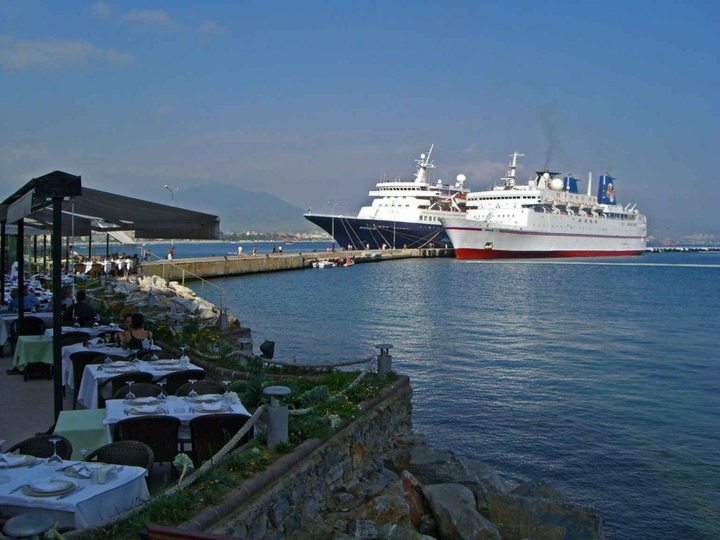 Cruise ships at Alanya harbour