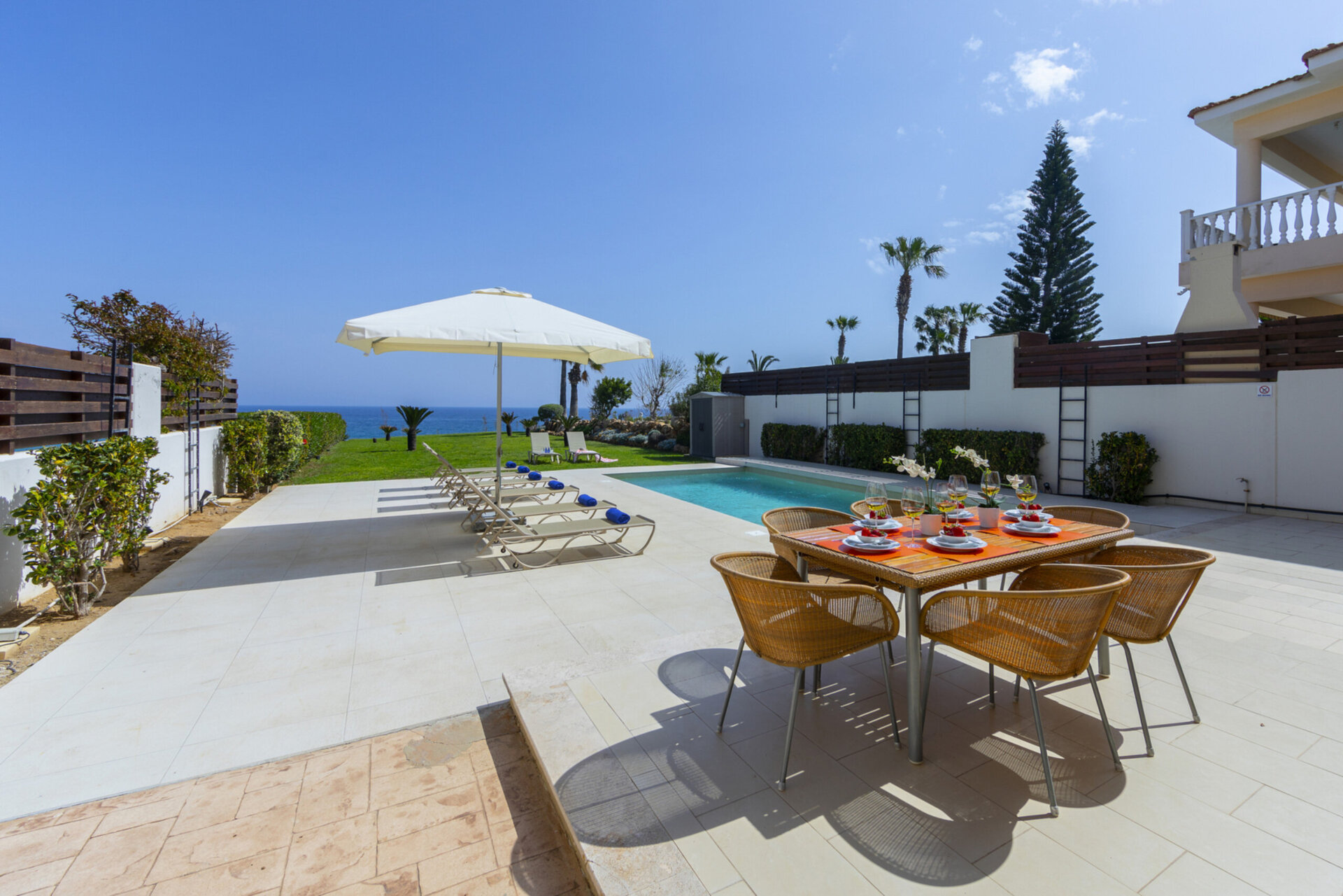 You and Your Family will Love this 5 Star Beachfront Villa, Protaras Villa 1536