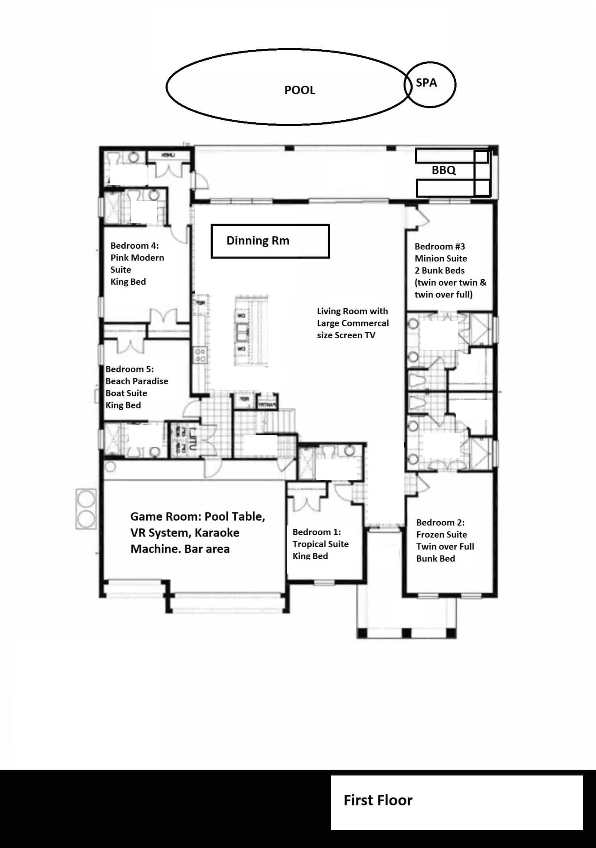 Luxury 15BR Themed Villa Homes Orlando Mansion 5718