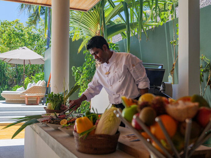 Amilla Beach Residences - 4 Bedroom - Chef in action