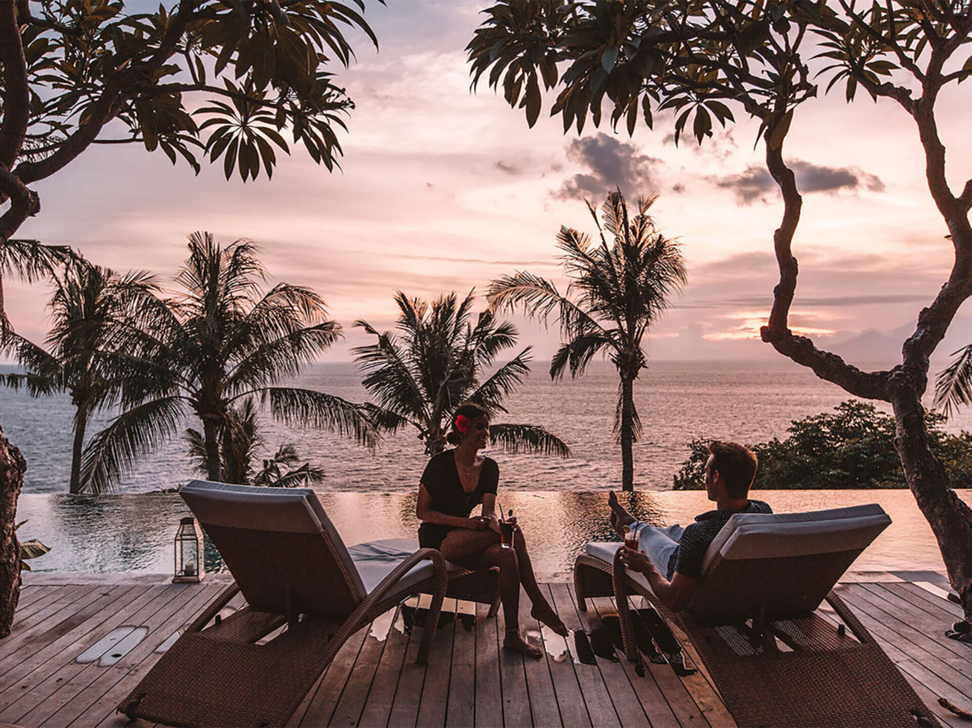 Sunset by the Pool