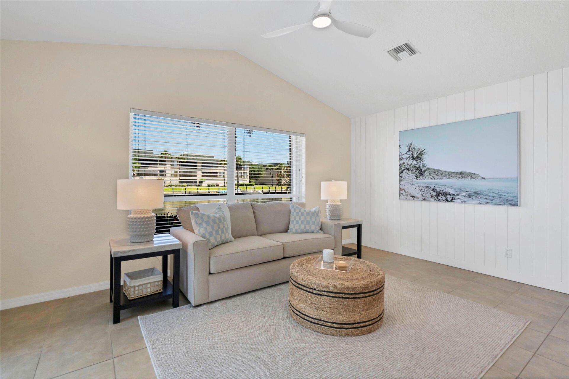 Wet bar & additonal sleeping space overlooks the canal & features a wet bar, lanai access and a queen sleeper sofa