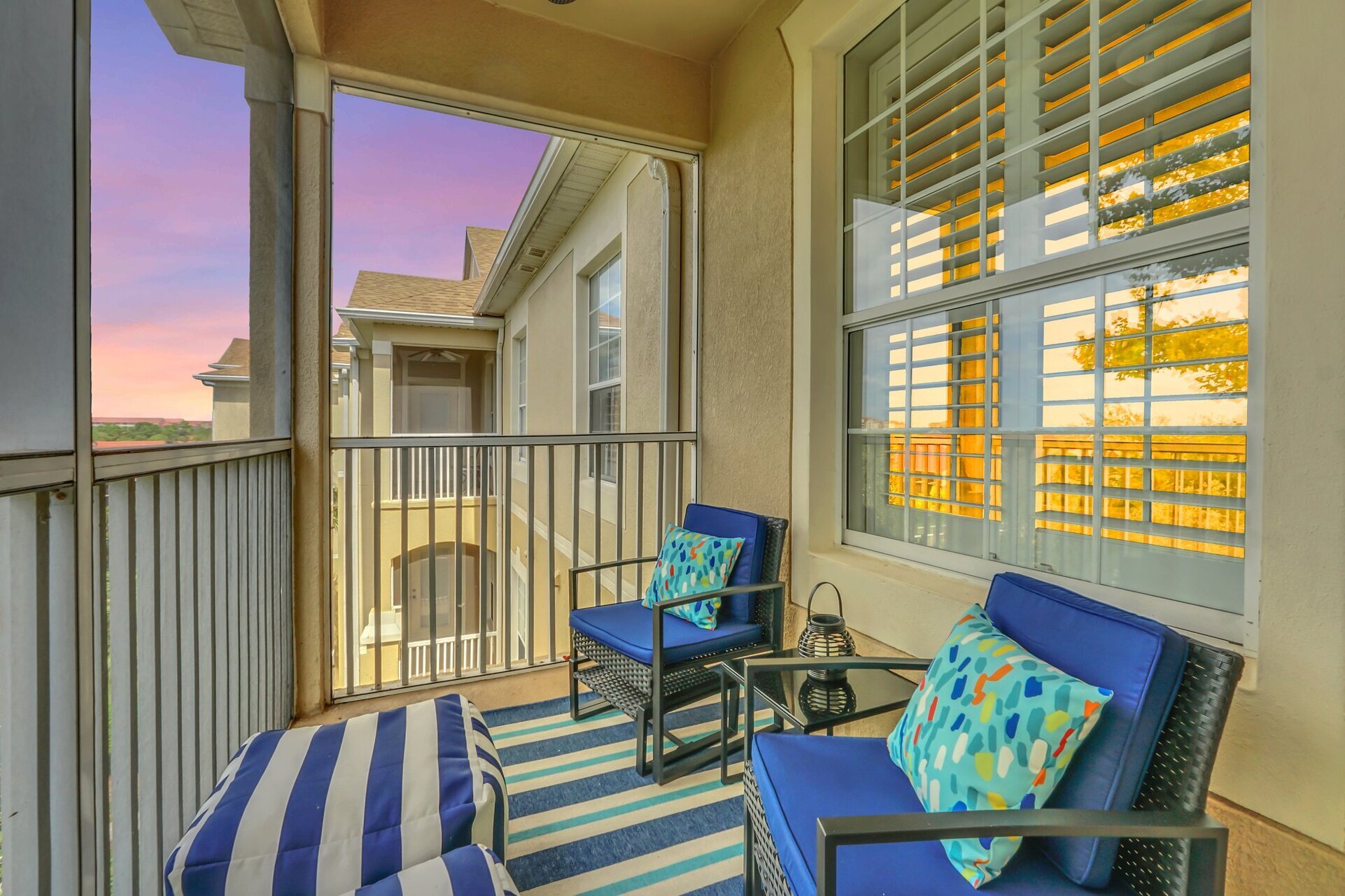 Enjoy Florida sun and sunsets overlooking the putting green, BBQ area, tennis, basketball and volleyball courts