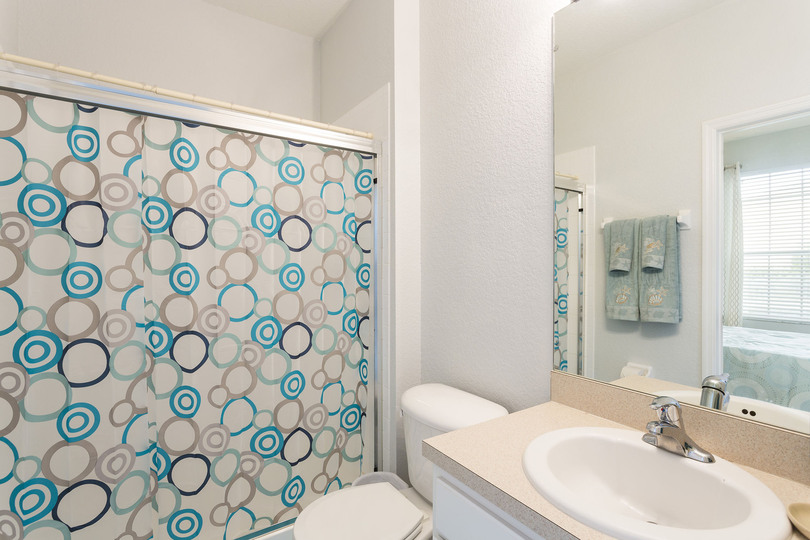 The downstairs family bathroom is attached to the Queen bedroom