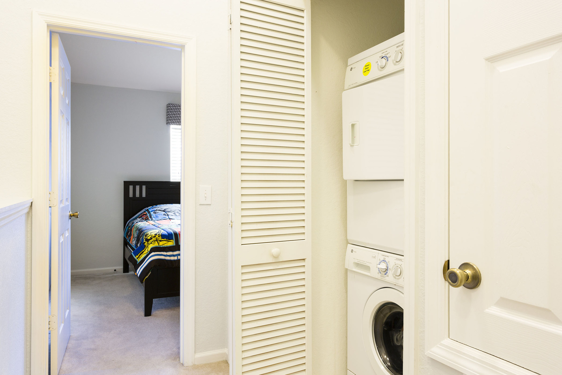 The townhome has a washer and dryer on the second floor available for your use