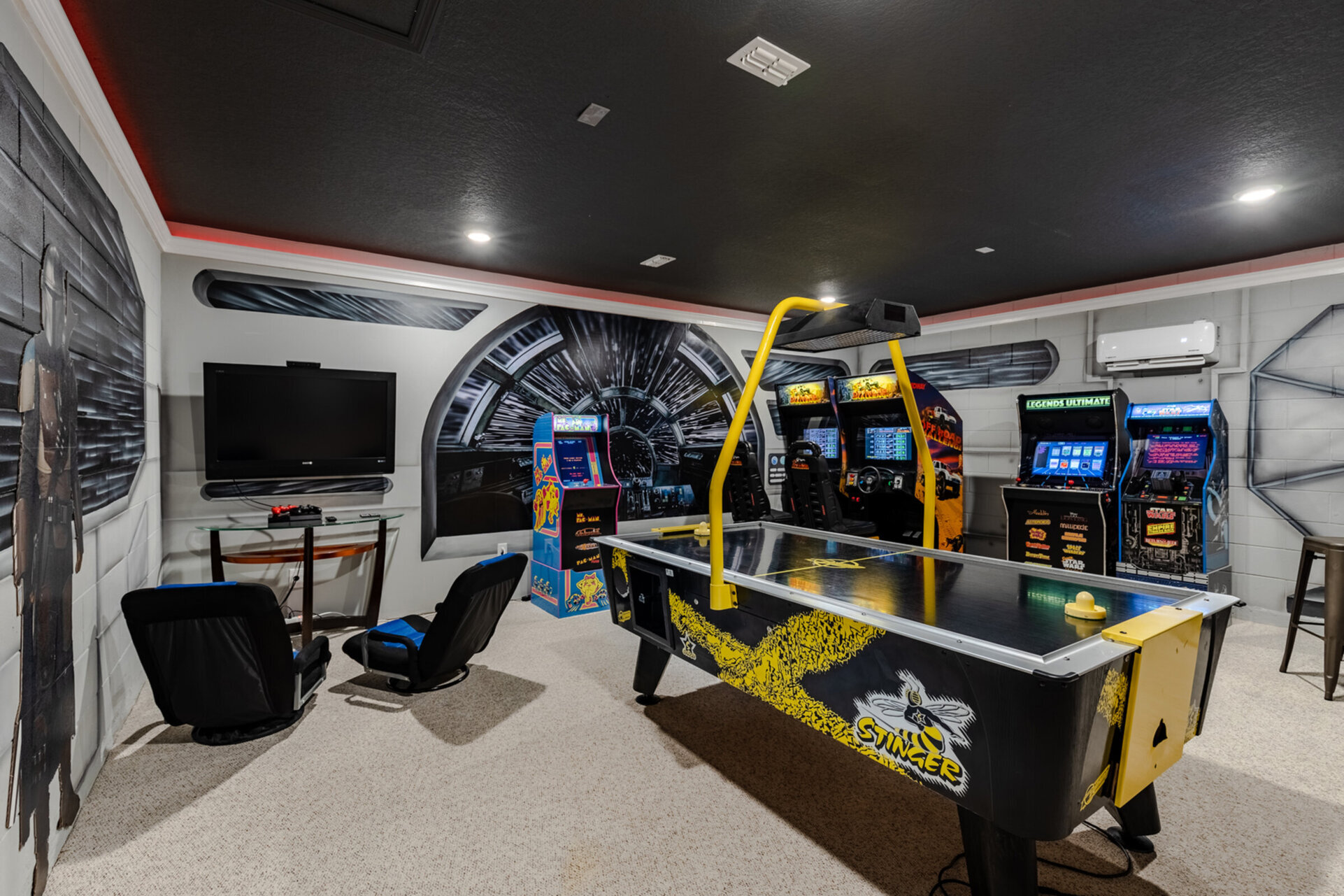 Transport into the galaxy arcade for hours of fun