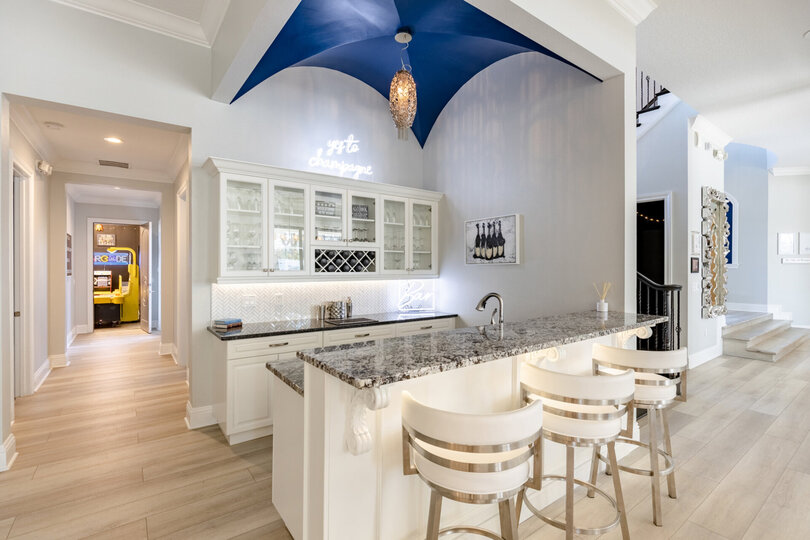 This area also features a fully equipped wet bar