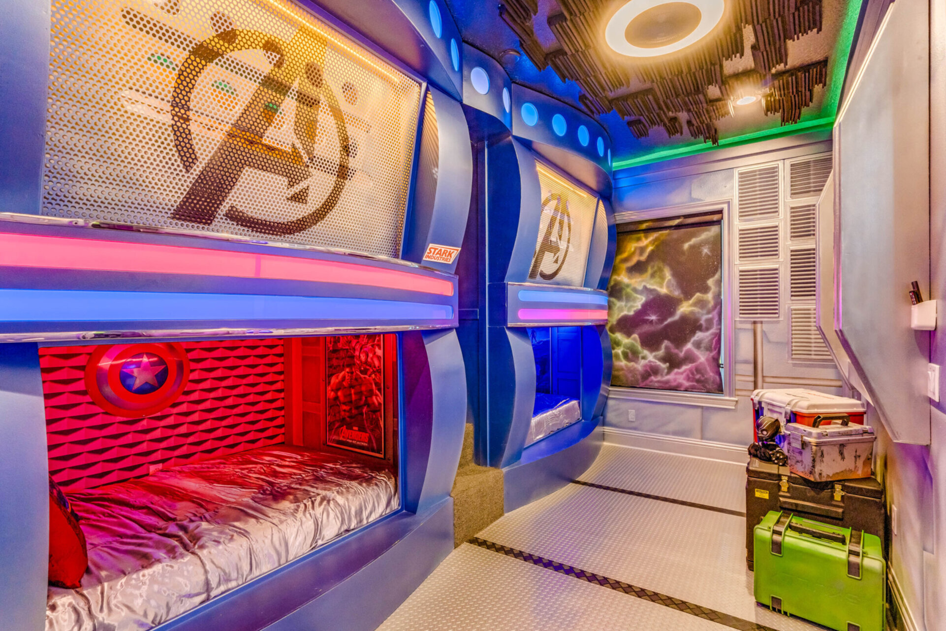 Bedroom # 11. 4 Full over full bunk beds