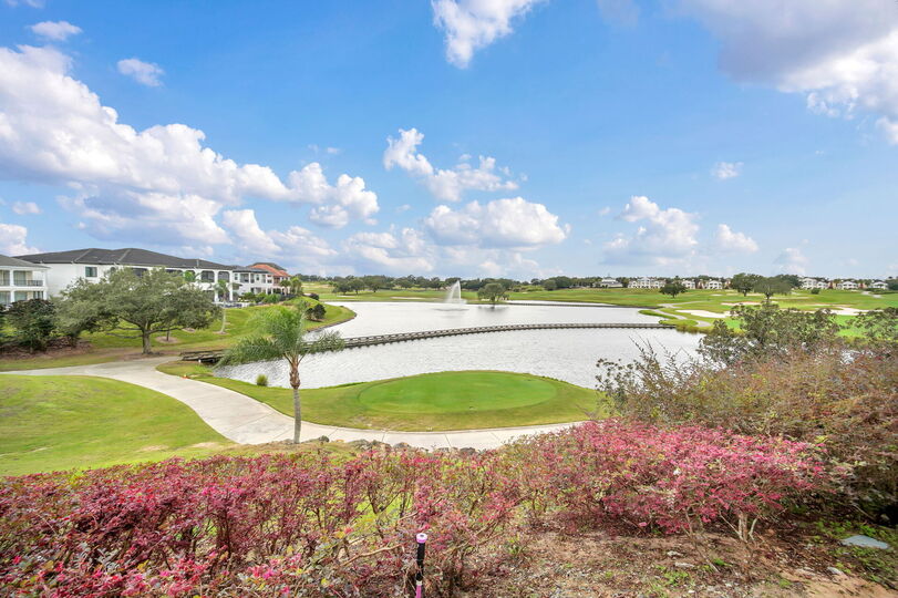 Breathtaking views of the Arnold Palmer golf course can be seen from your private balcony