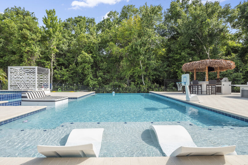 Soak up the sun while staying cool on one of the in-pool loungers