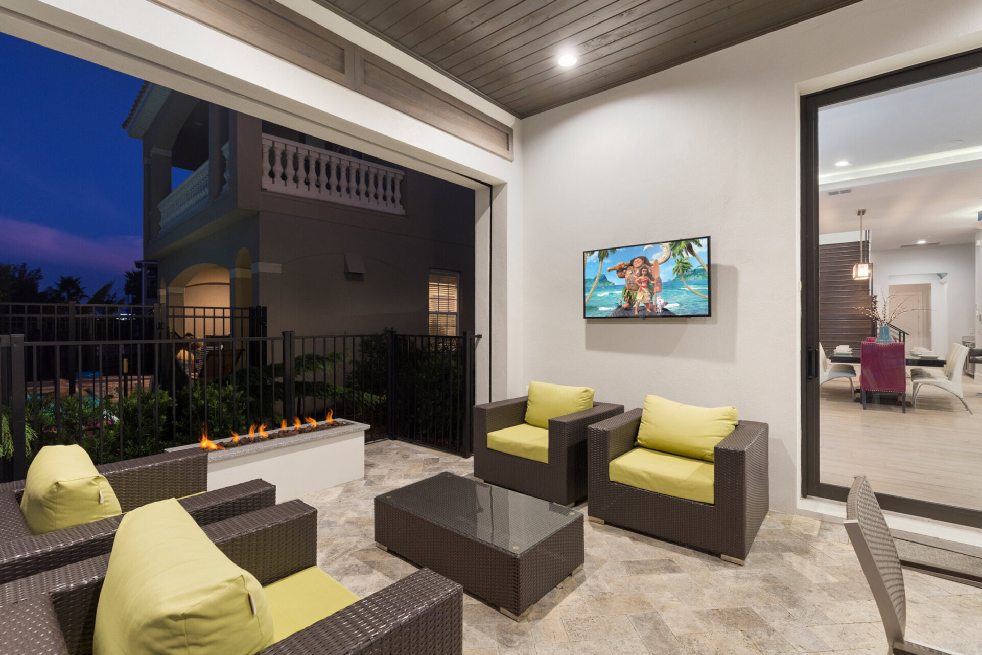 Watch a game out on the pool deck