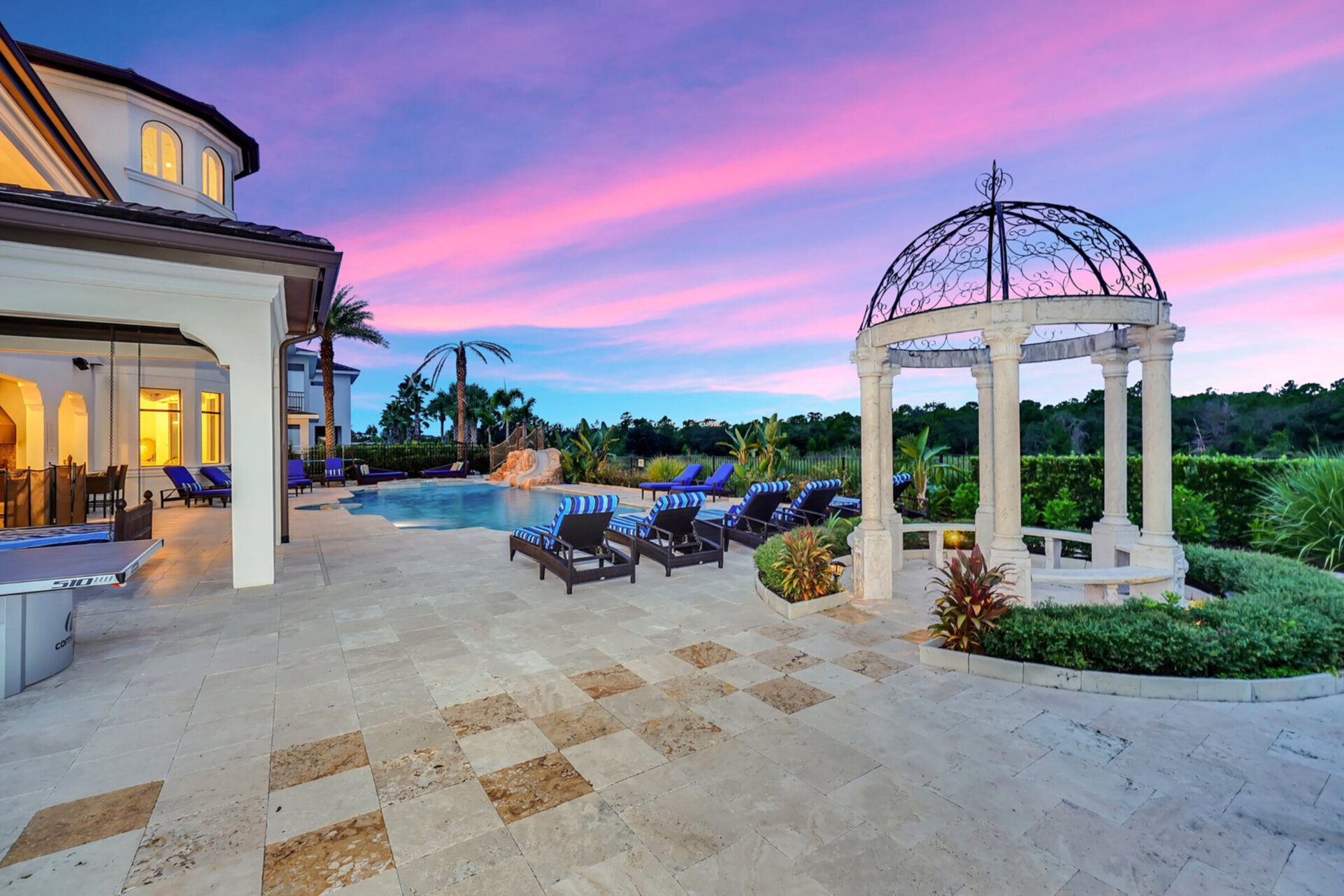 Enjoy the sunsets every evening as you sit and relax