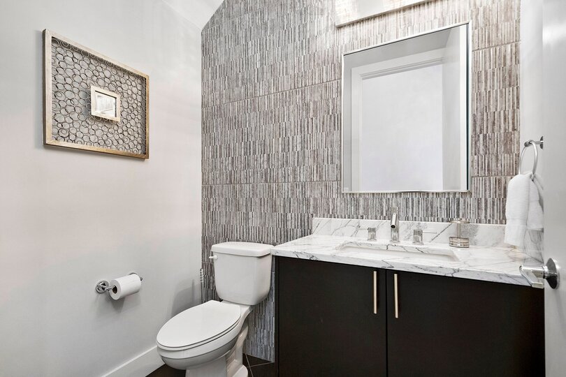 A half bathroom located on the ground floor