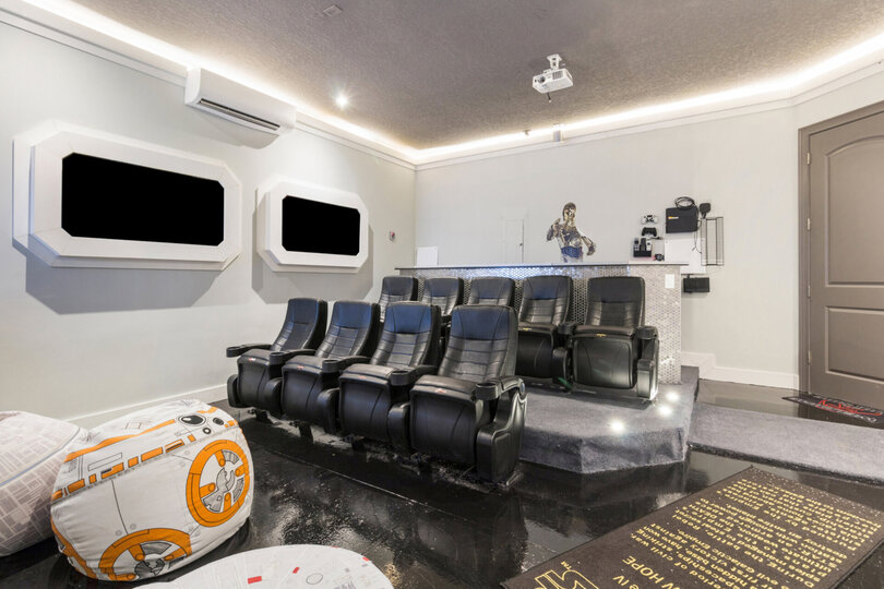 The games room is truly designed for vacation