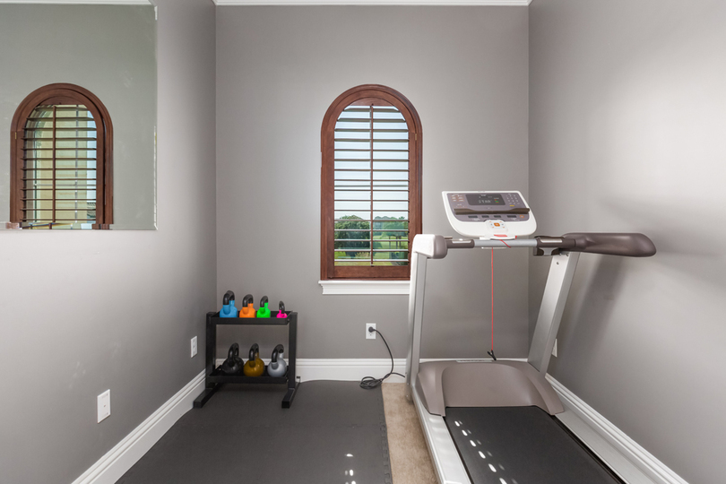 Fit in a quick workout the fitness room