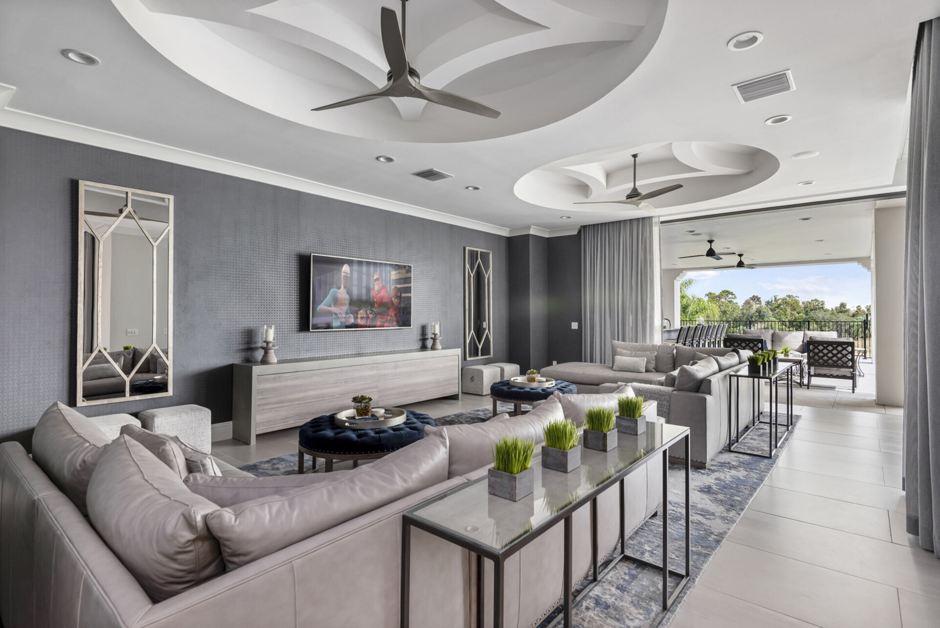 The incredibly designed open living space is great for the whole family to be together