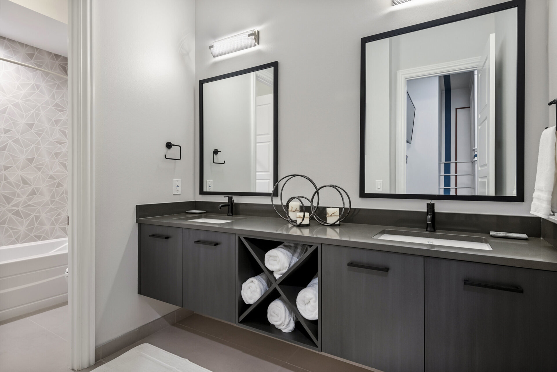 Complete with its own bathroom to get ready for a day of heroic acts