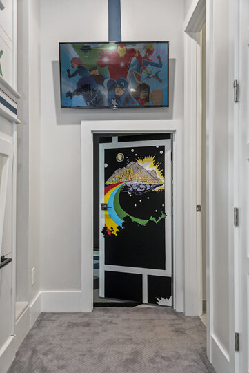 Head through the door to travel to new worlds