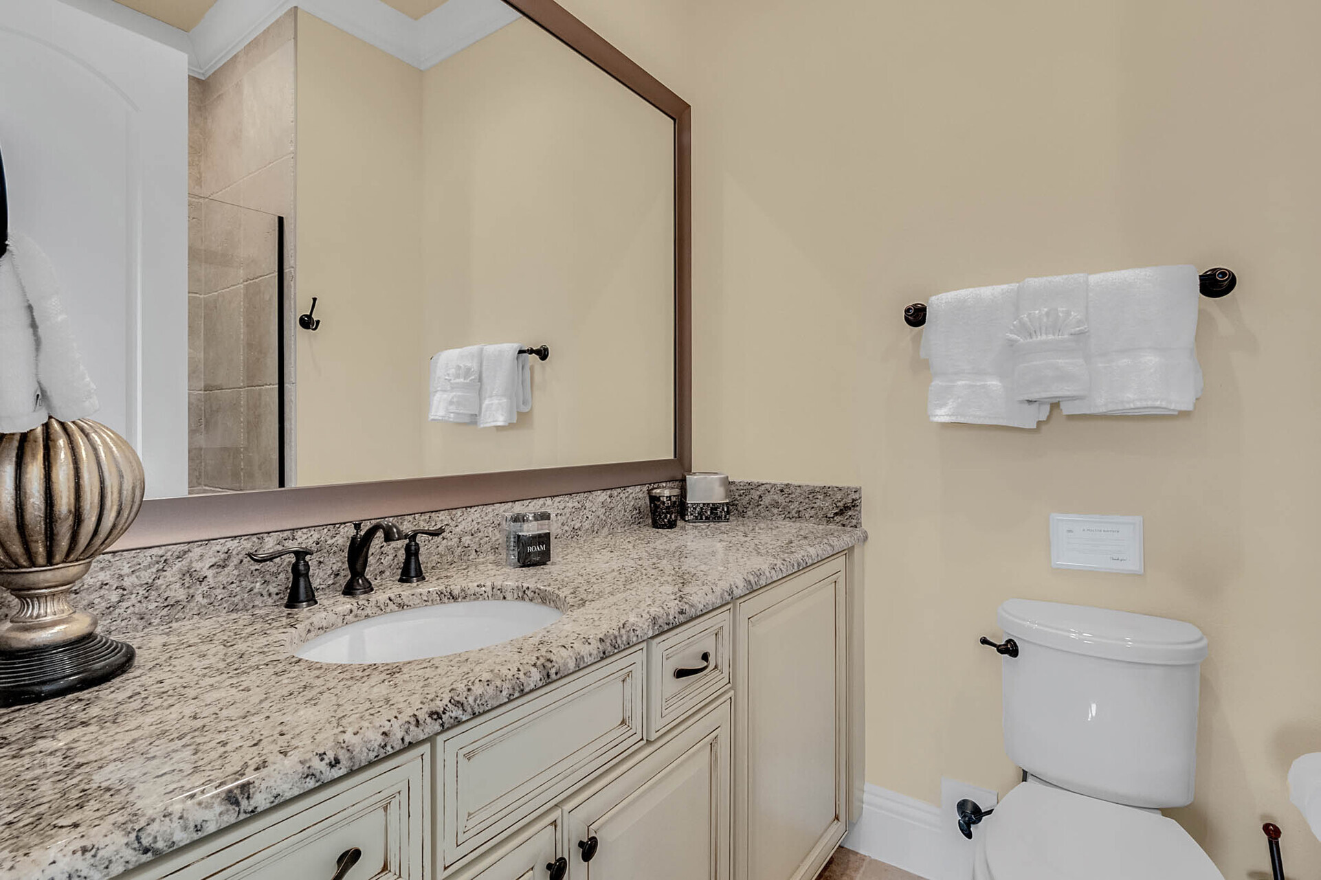 The ensuite bathroom