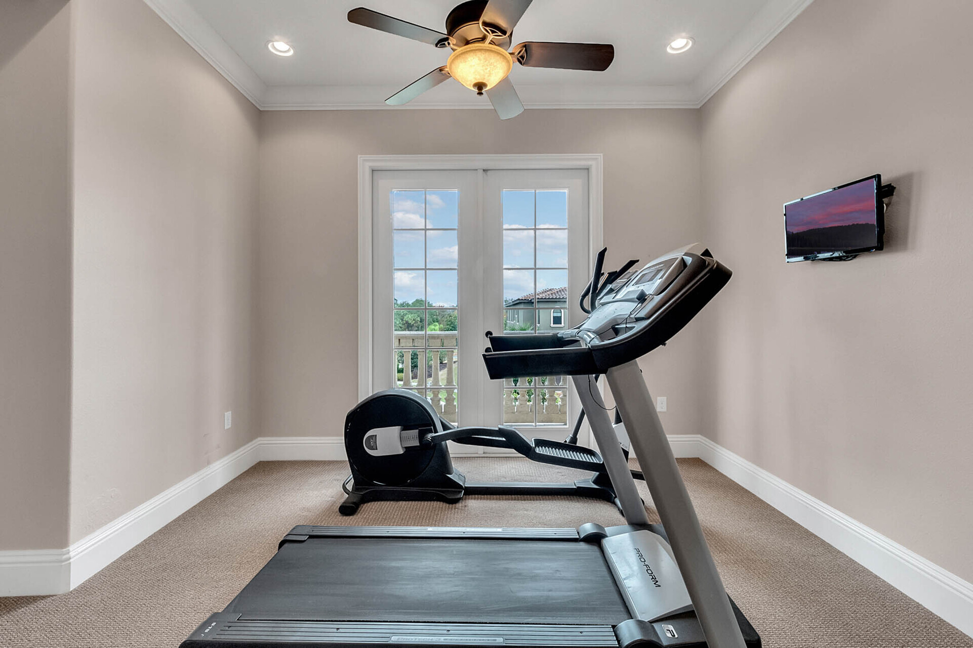 Stay fit with a private fitness room
