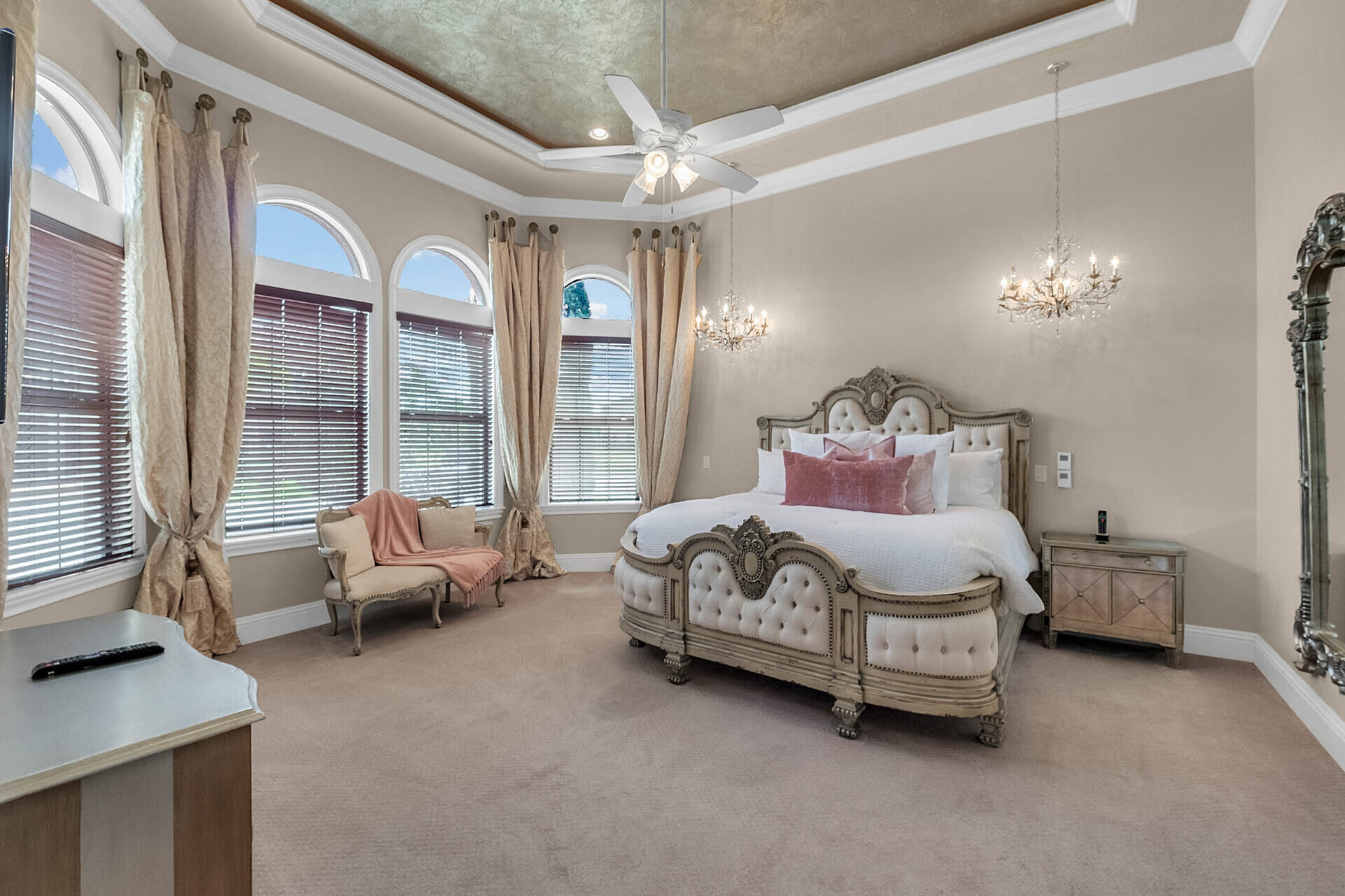 Beautiful bedroom with comfortable King bed