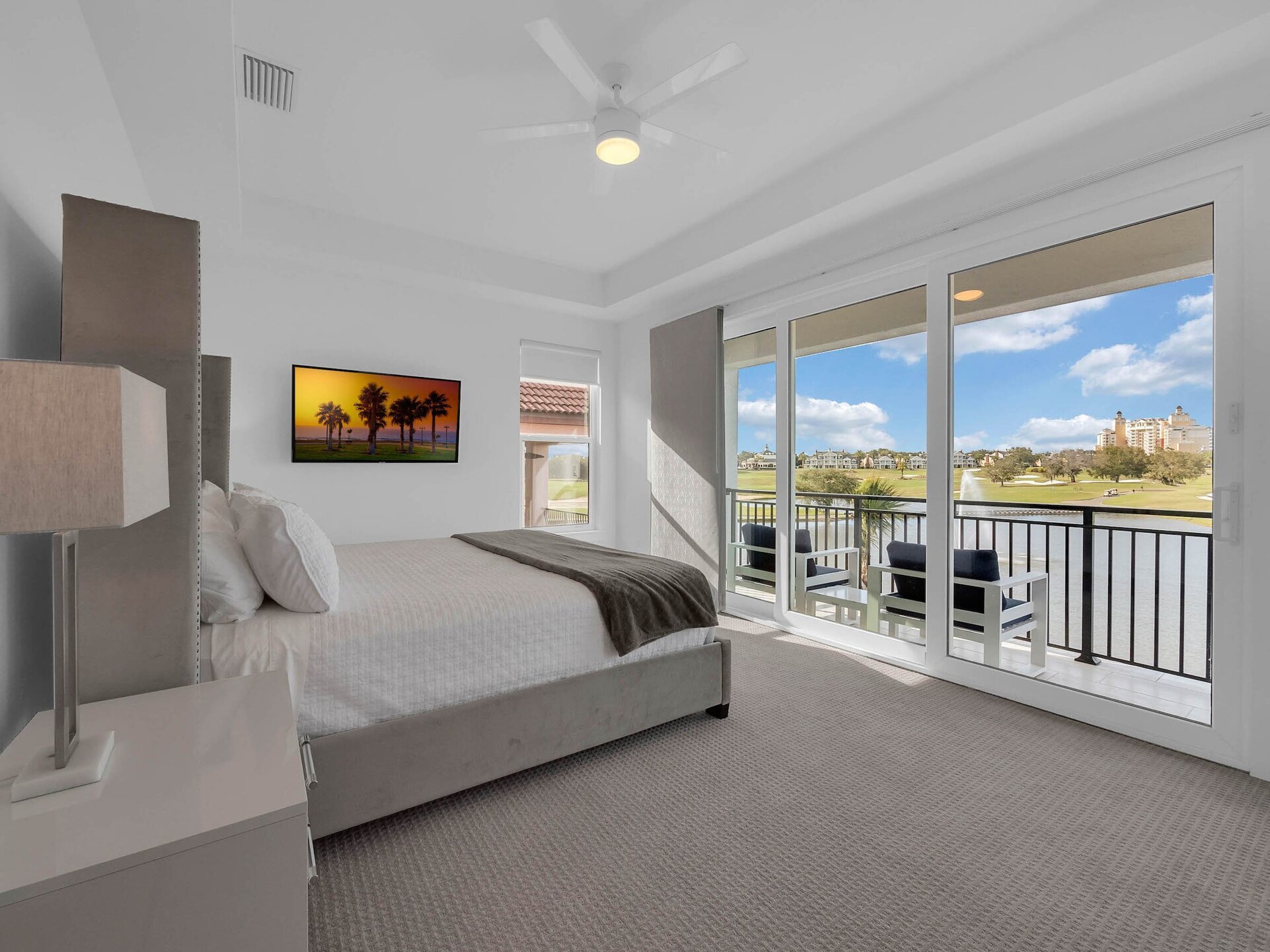 Enjoy your morning coffee while you watch the sun rise on the private balcony