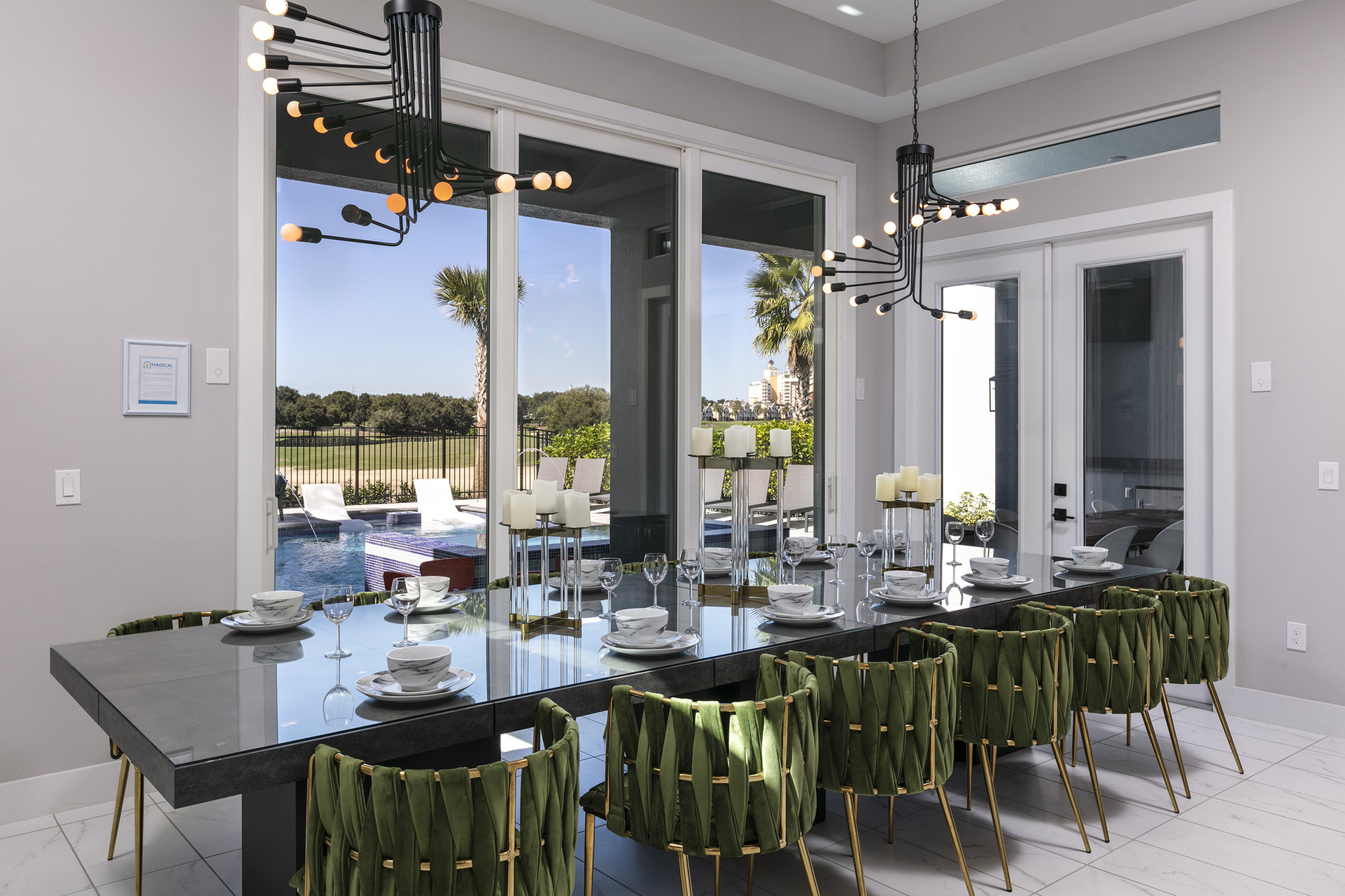 Seating for up to 10 guest to enjoy a meal