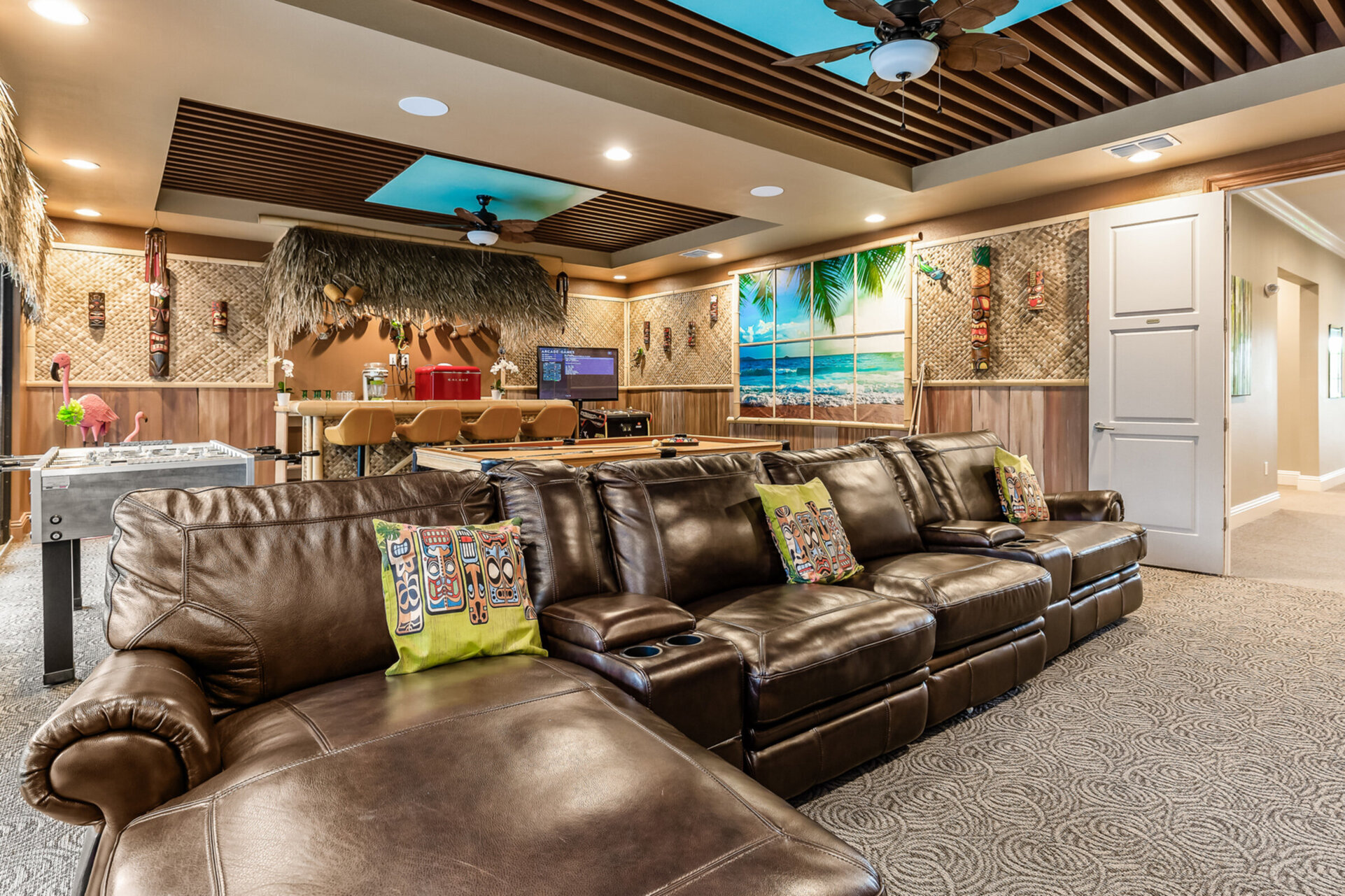 Spacious seating for everyone to get comfortable on