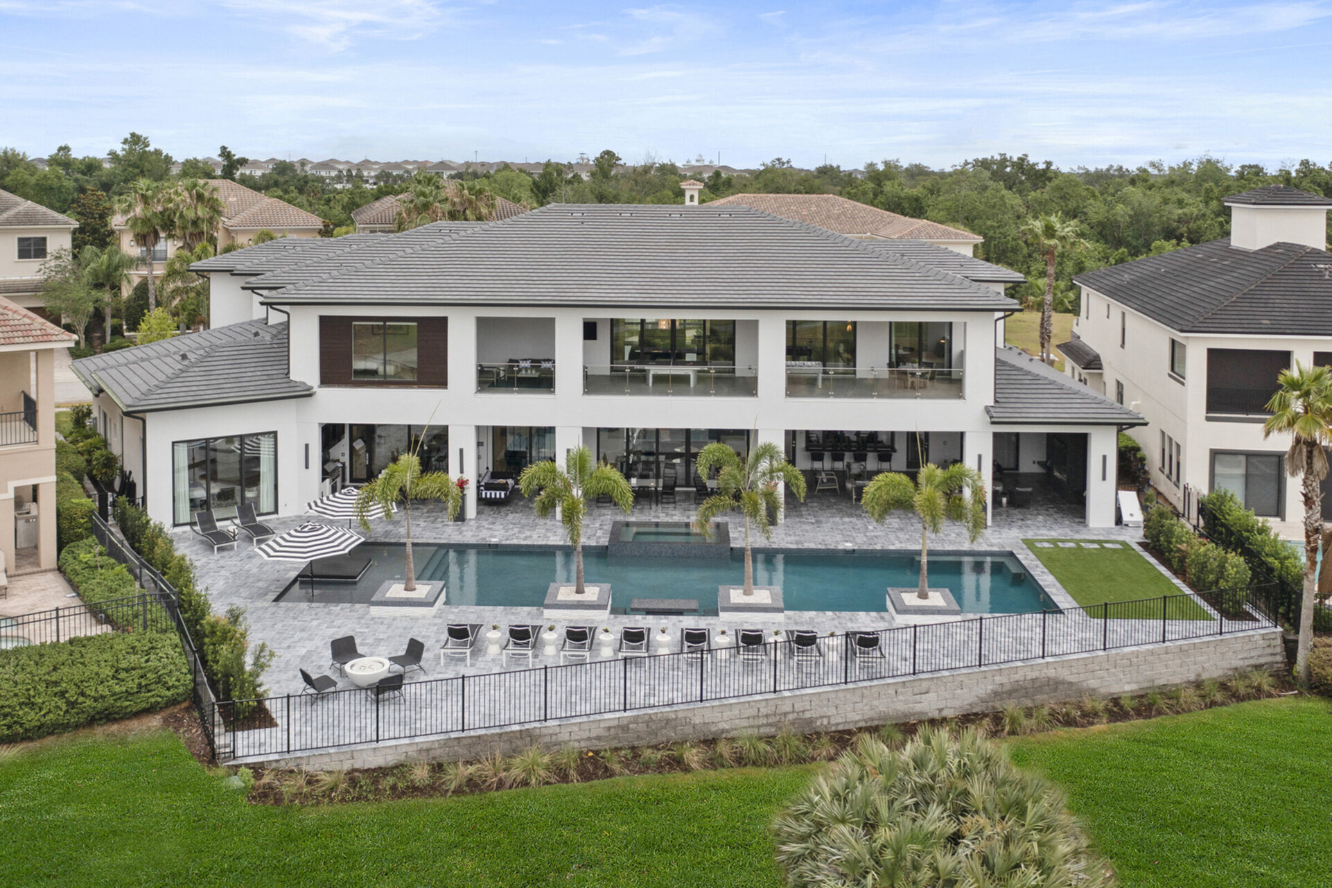 Enjoy the largest pool in Reunion Resort measuring at 70-feet and southwest-facing