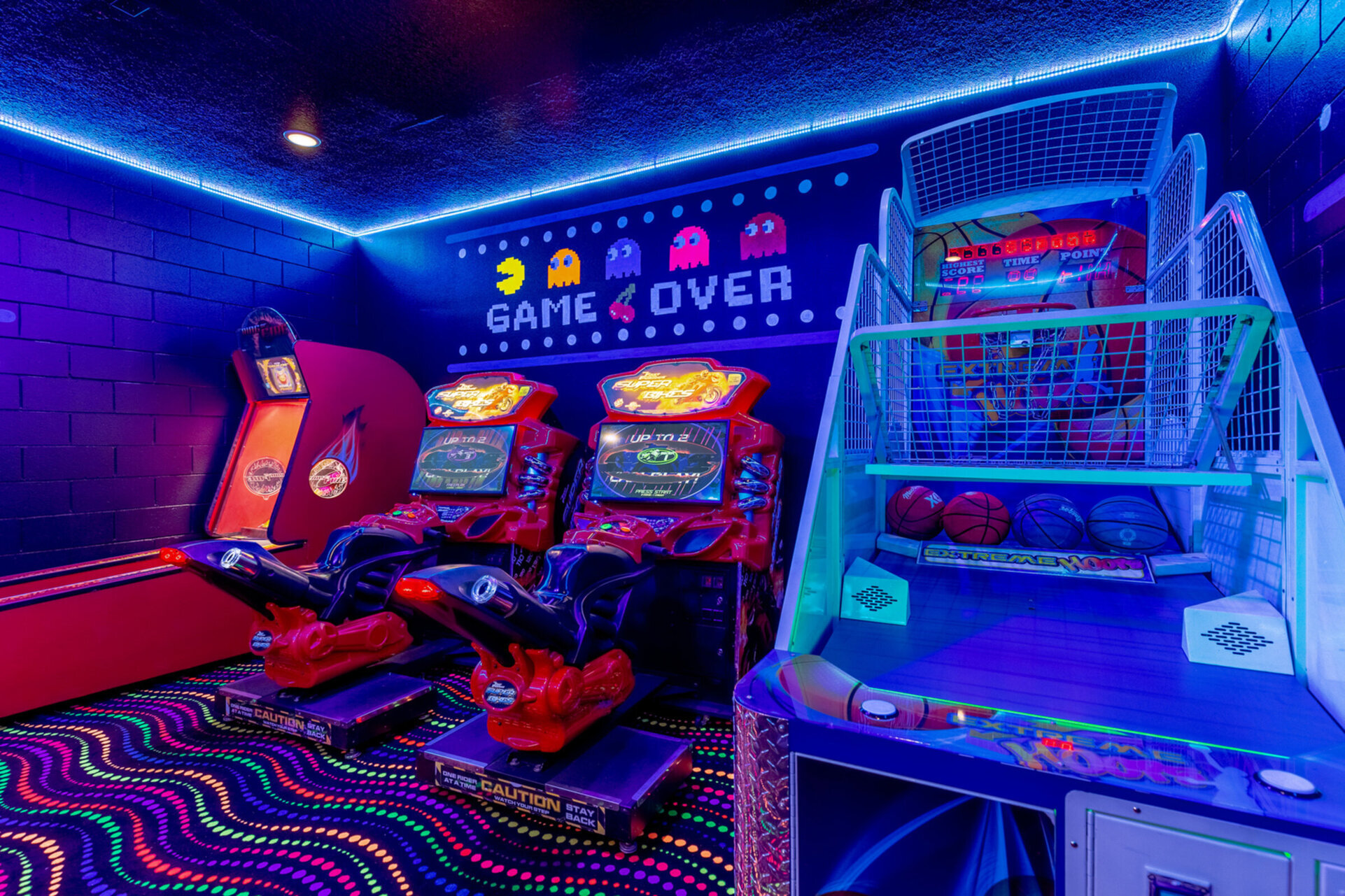 Choose from a variety of arcade games