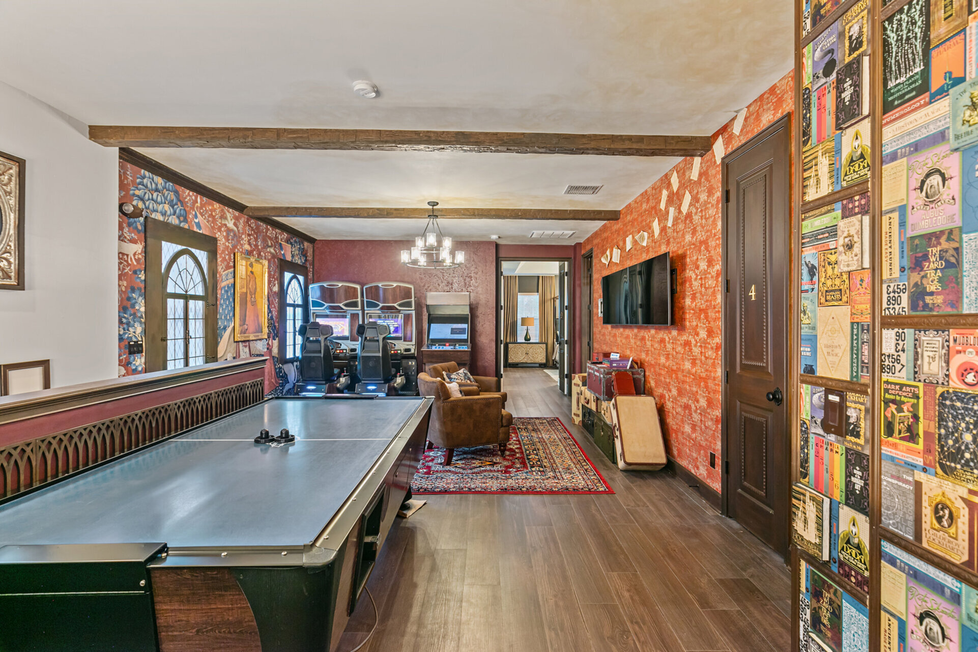 Enjoy a game of air hockey up in the entertainment loft.