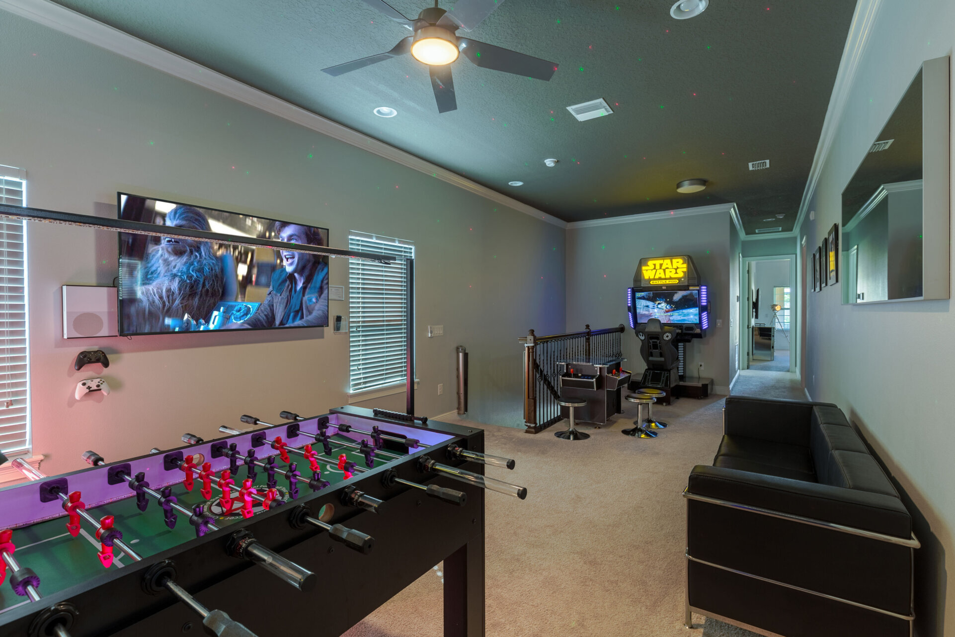 Plus a flat screen TV for your entertainment