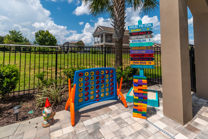 The kids have their play area by the pool