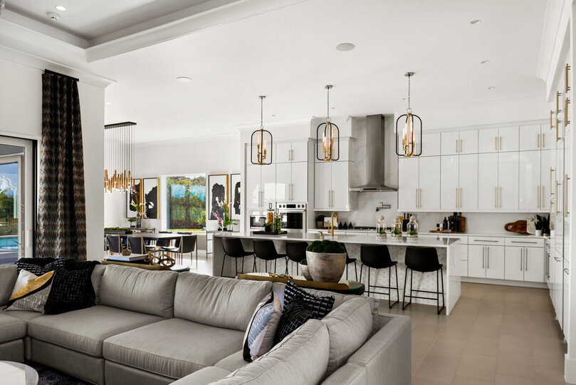 The incredibly designed open living space is great for the whole family to be together