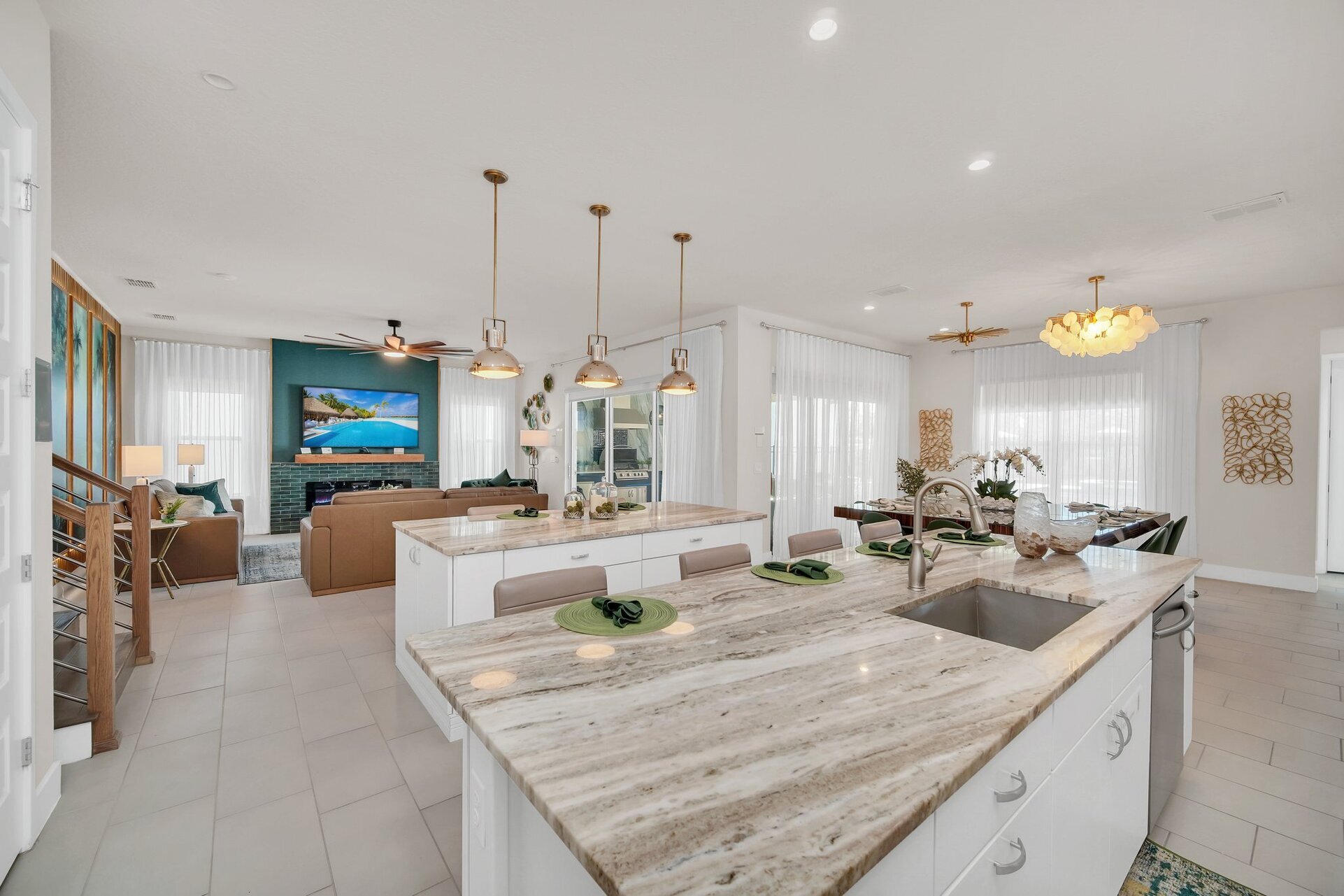 Enjoy casual meals at the breakfast bar or entertain guests in the adjoining dining space