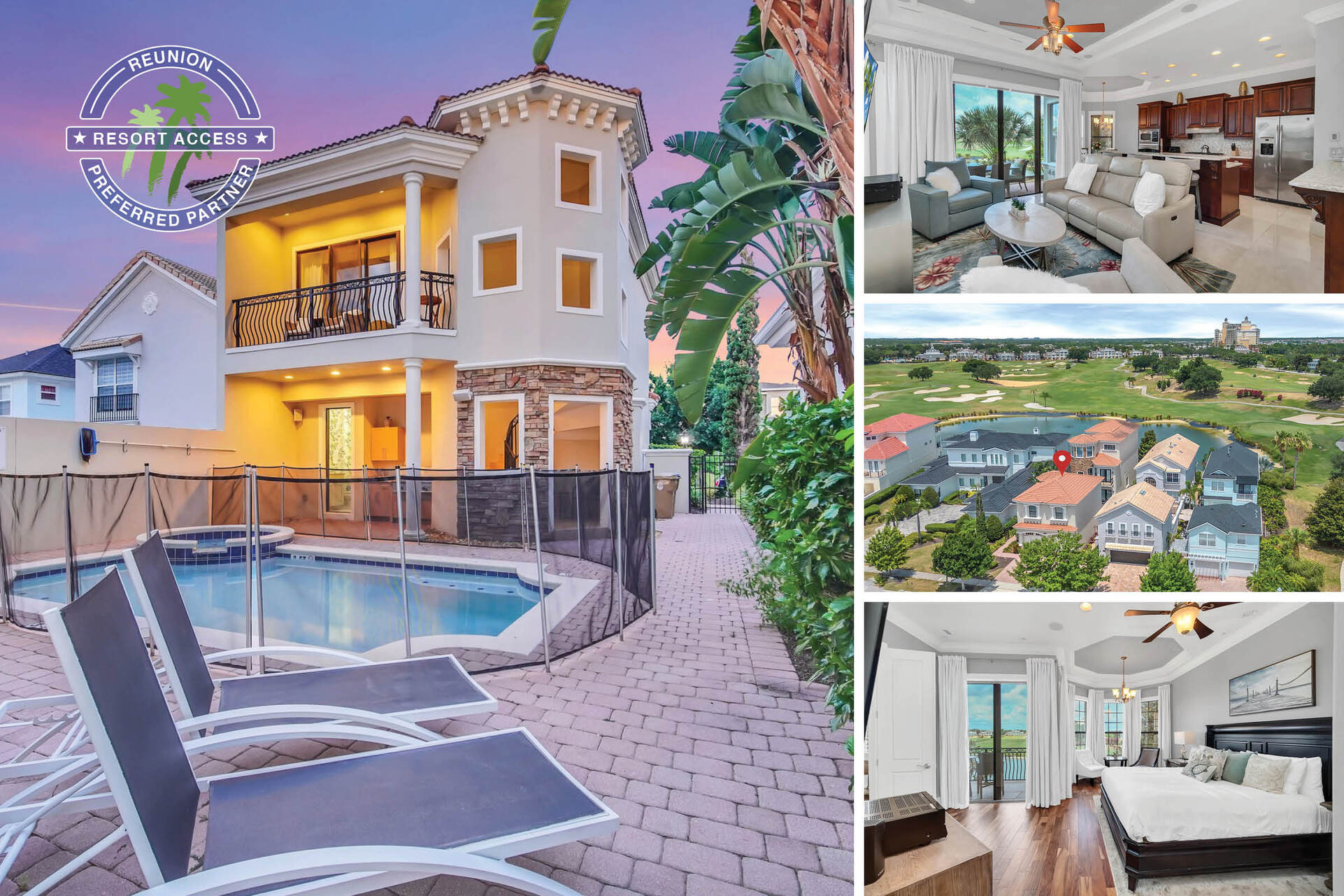 Located in the prestigious Reunion Resort, Magic Views is a spacious 6-bedroom, 6-bathroom villa located on an elevated lot with breathtaking views | Photos Taken: June 2024