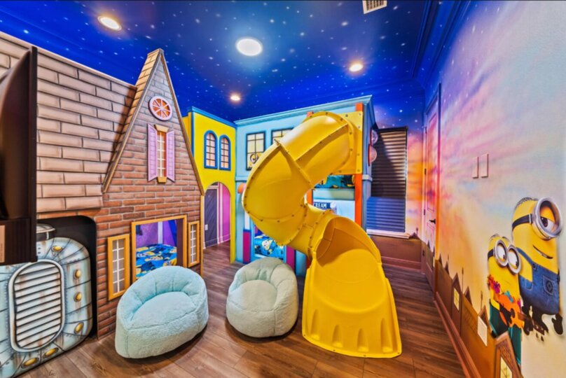 Play all day in this themed game room.