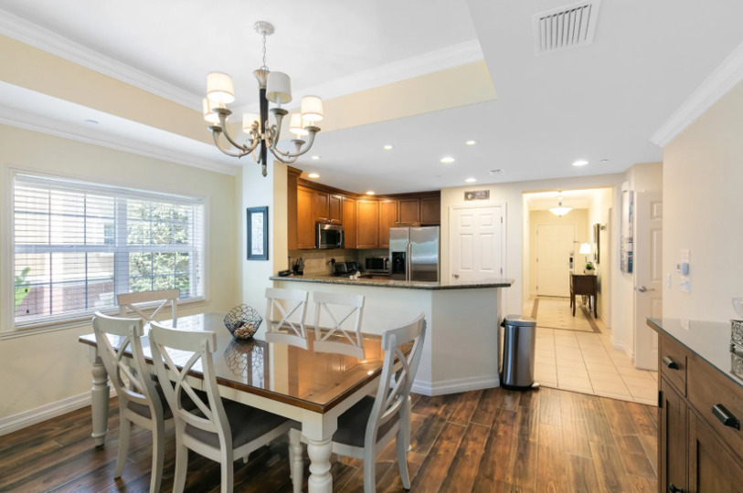 Enjoy casual meals at the breakfast bar or entertain guests in the adjoining dining space
