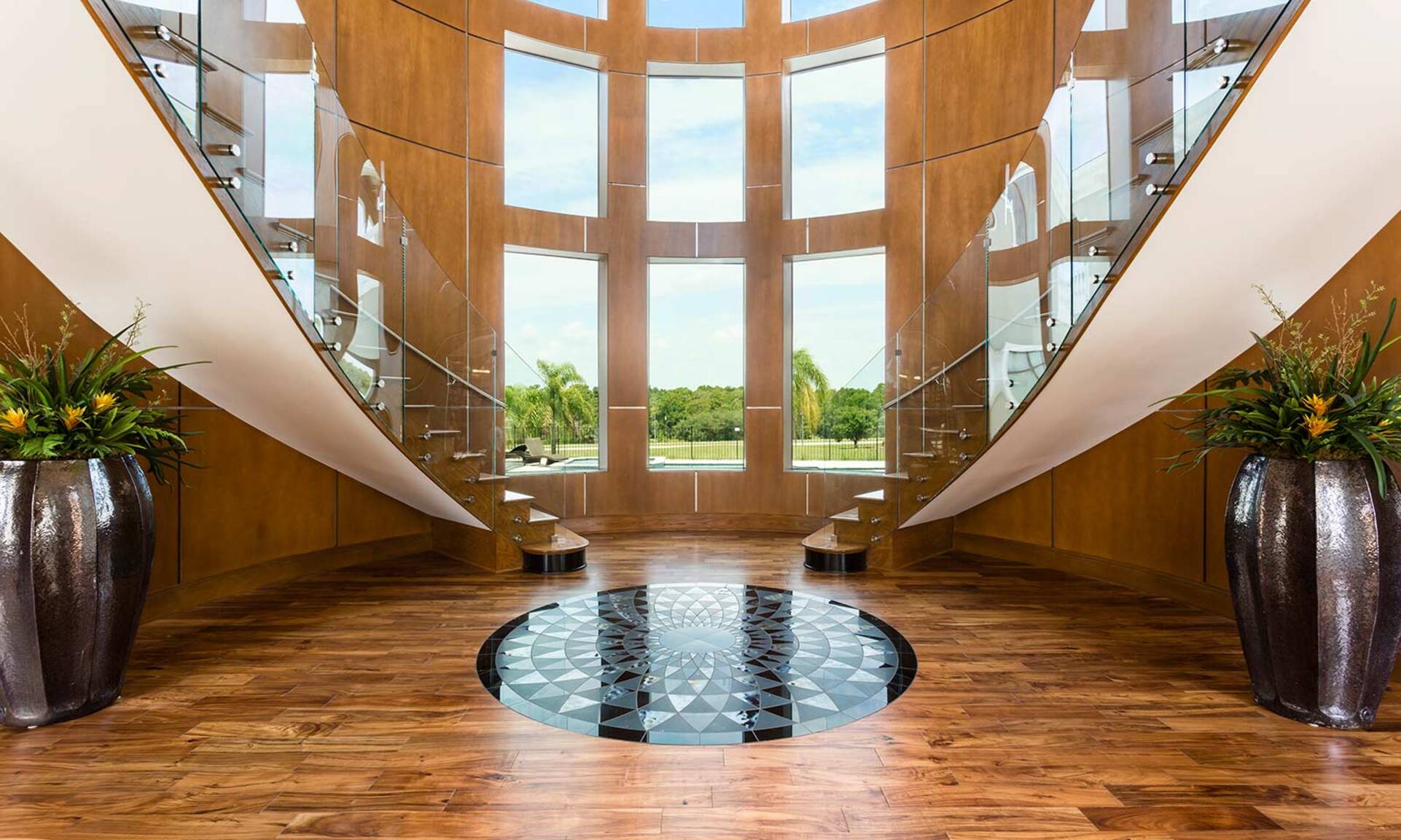 The front entrance to the home showcases the luxury of this magical villa