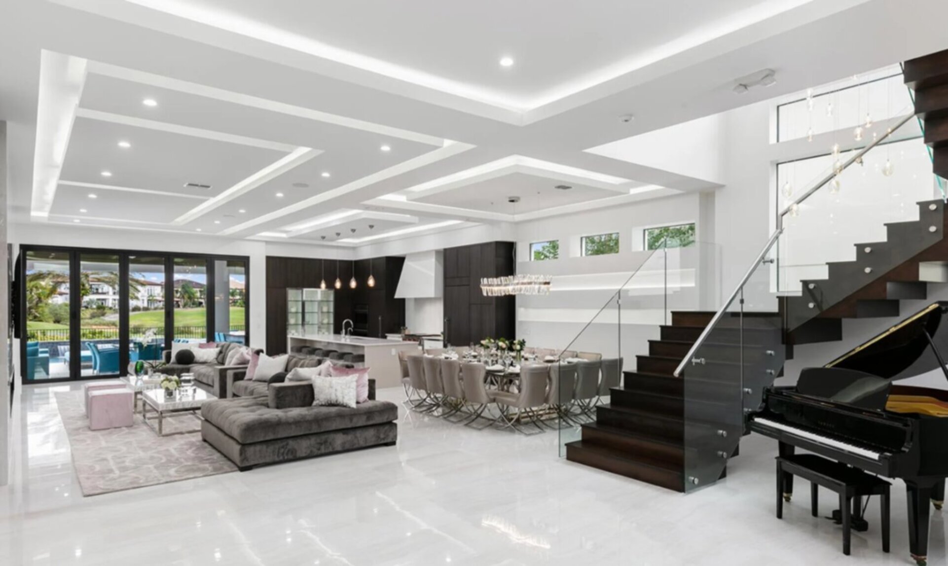 Ceiling Design with LED lighting