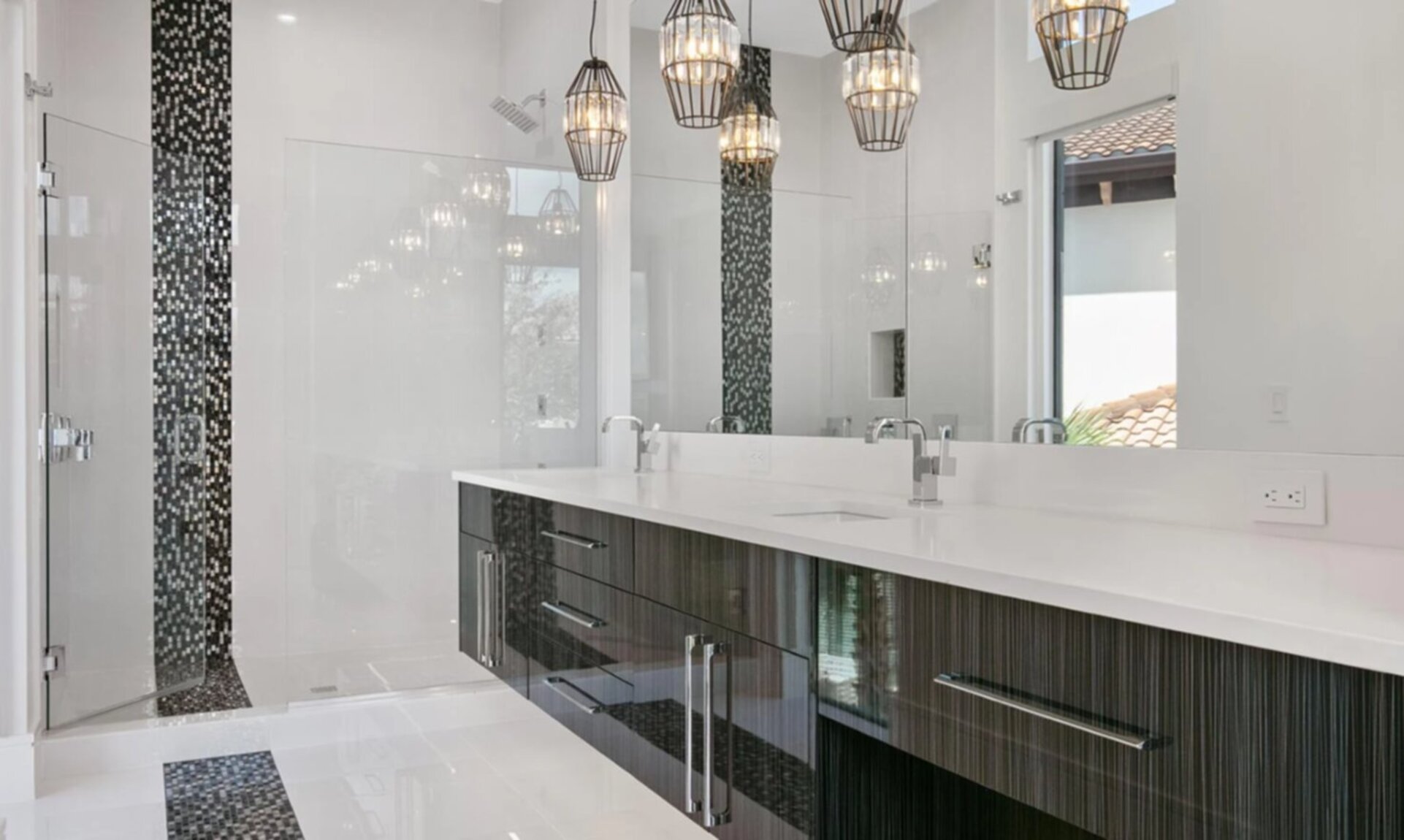 Bathroom 5 with Double Vanities and Walk In Shower