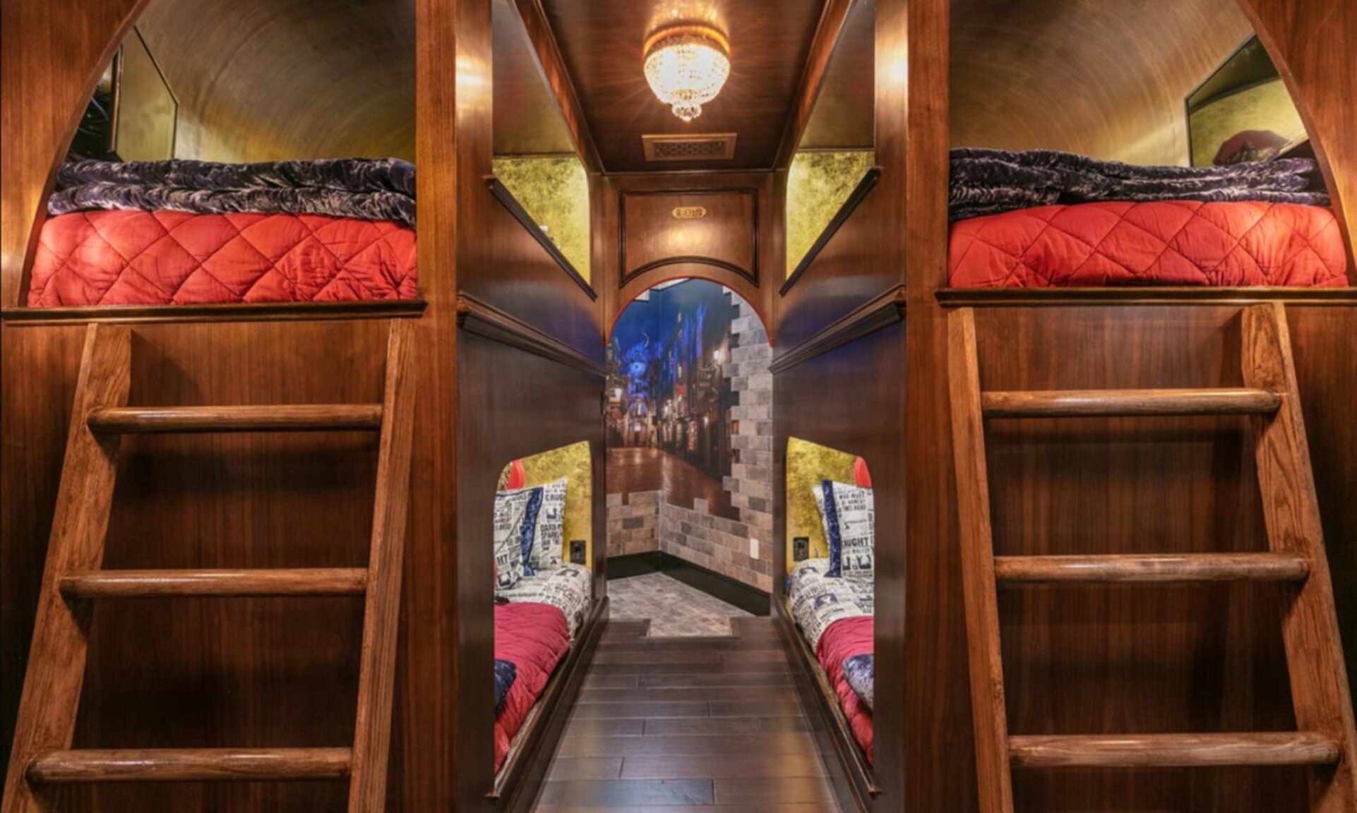 Each Bed has its Own TV with Headphone Jacks, LED light, and USB charger