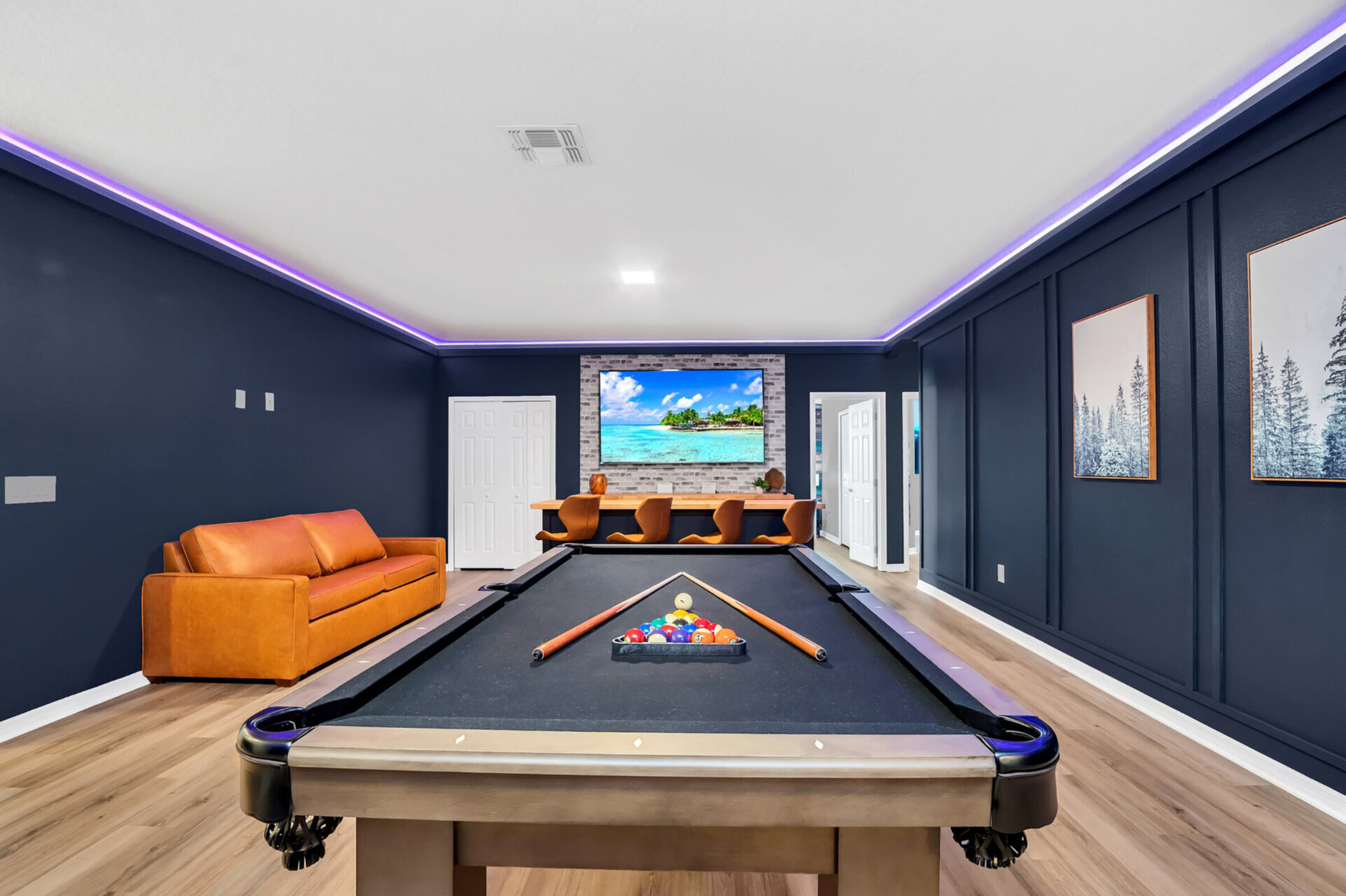 Enjoy a friendly game of pool.