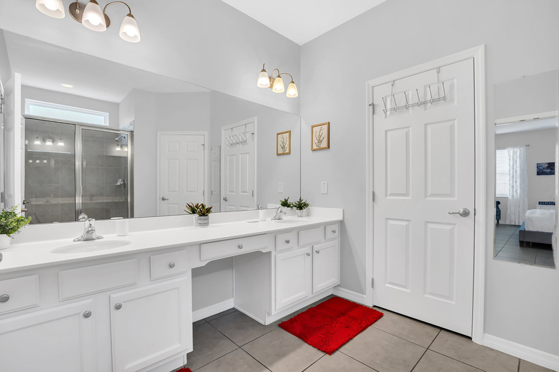 En-suite with walk in shower.