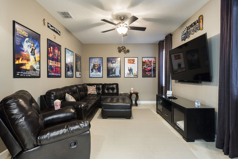 Located on the first floor, you'll love to watch movies all day in the Hollywood themed movie theater
