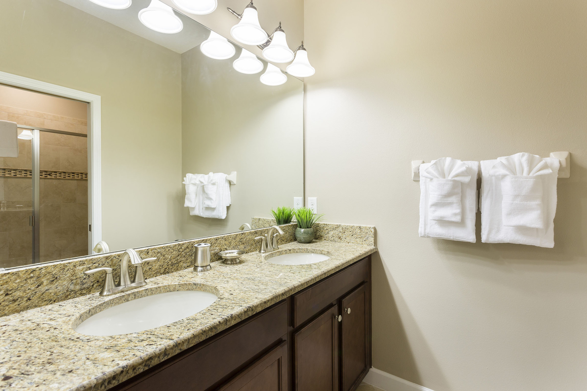 The ensuite master bathroom on the first floor