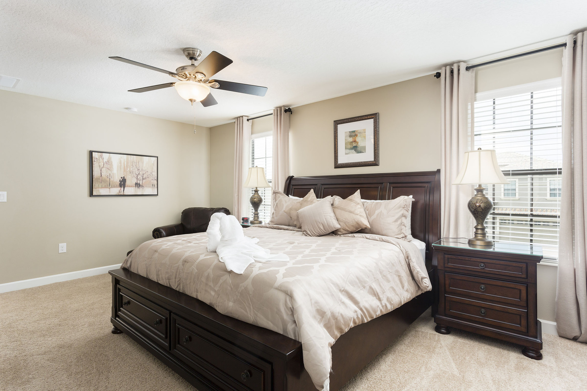 Sleep easy in this spacious king bedroom