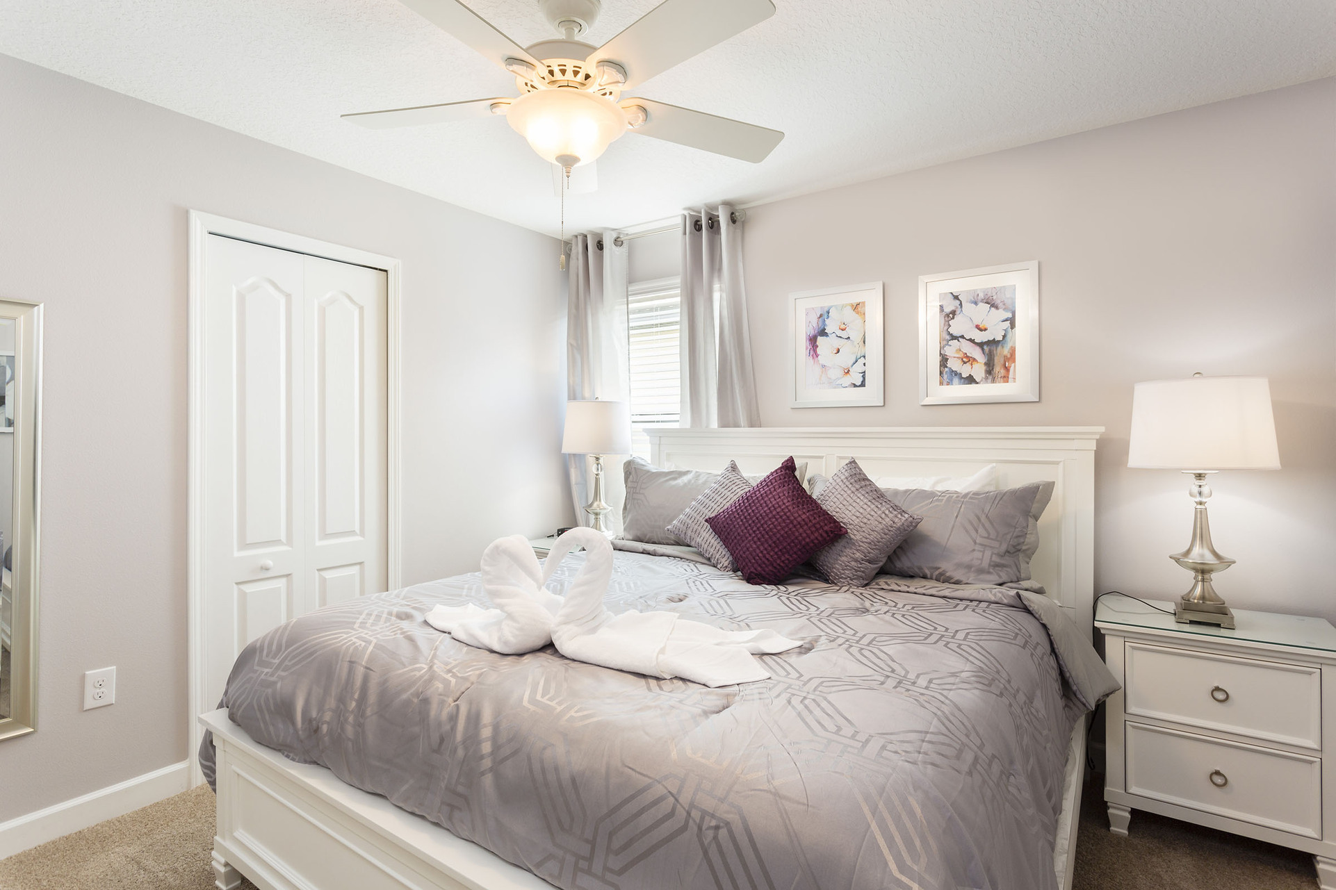 Second floor bedroom with a king bed