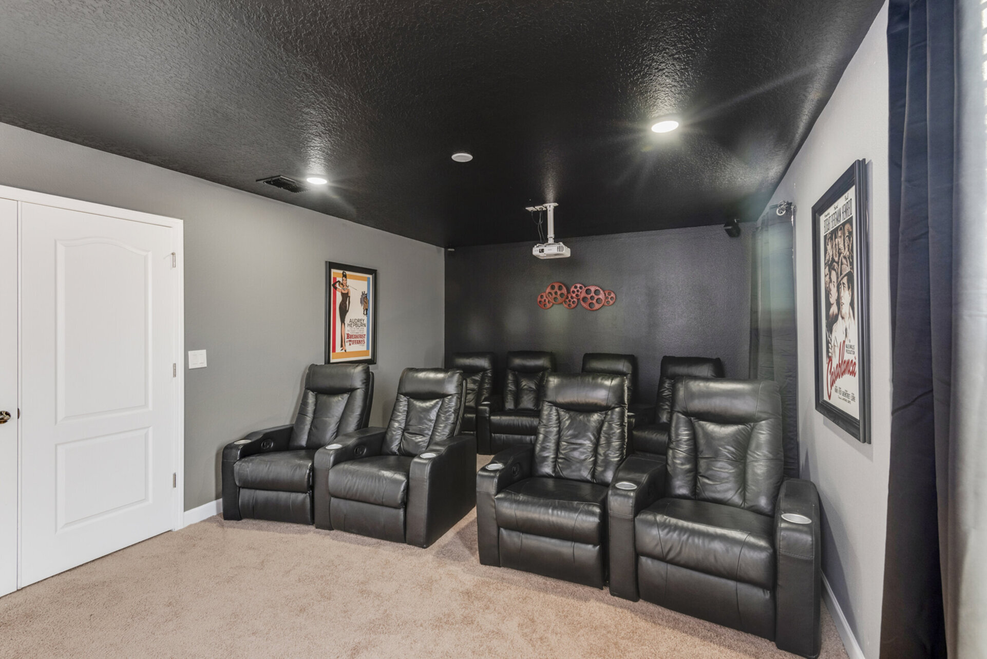 Relax in your home movie theater with your favorite movie